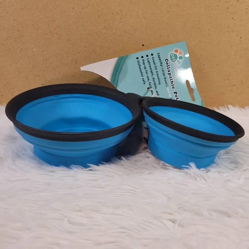 Pet Trends Collapsible Dog Bowls Set- NIP